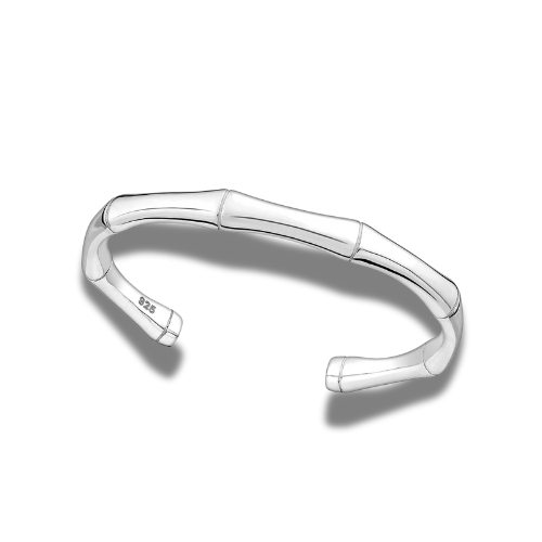 Sterling Silver Bamboo Cuff Bracelet