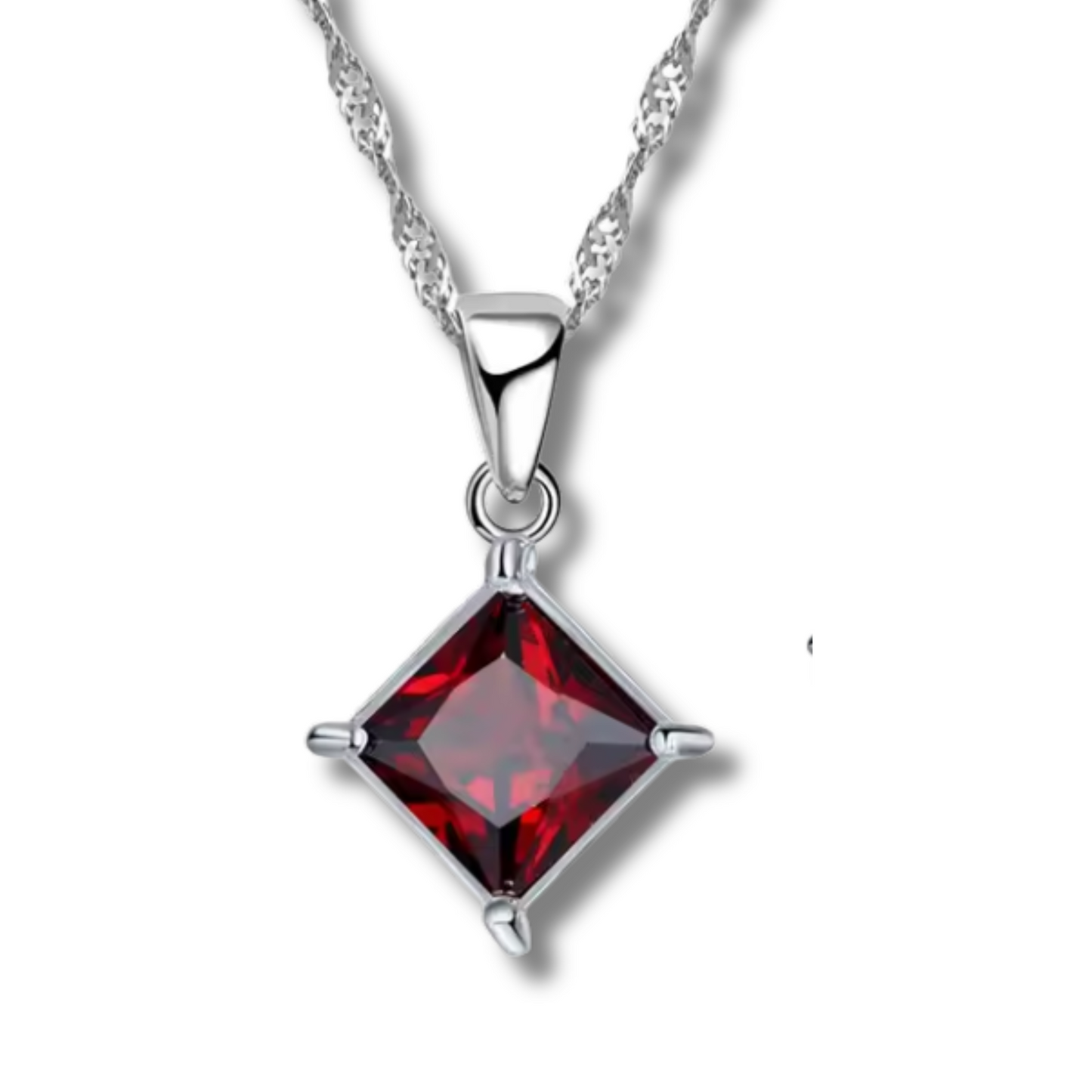 Sterling Silver Garnet Set