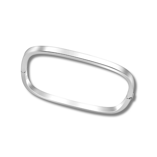 Sterling Silver Rectangle Clip Bracelet