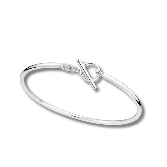 Sterling Silver Toggle Clasp Bangle