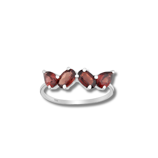 Fleur Sauvage Garnet Ring
