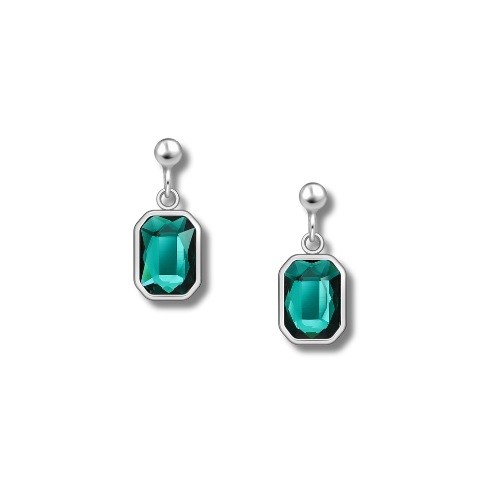 Austrian Crystal Emerald Earrings