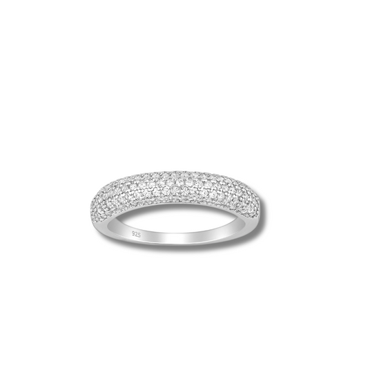 Sterling Silver Crystal Band Ring