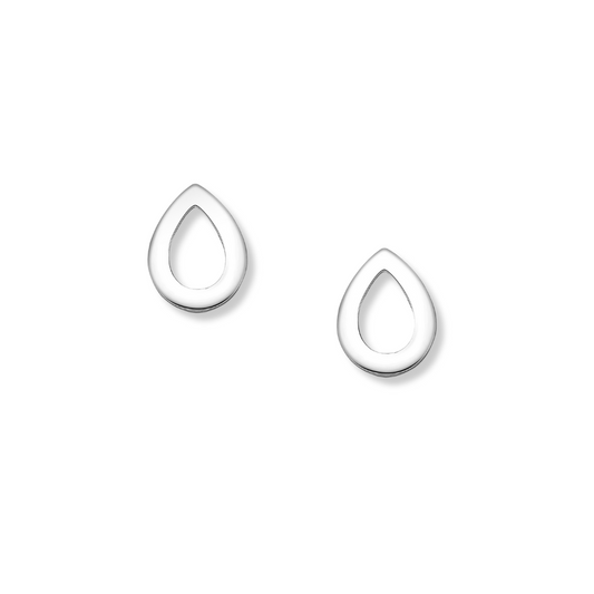 Sterling Silver Push-Back Teardrop Earrings