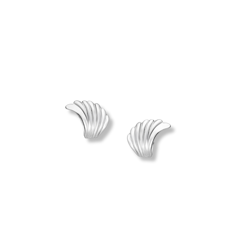 Sterling Silver Wing Hoop Earrings