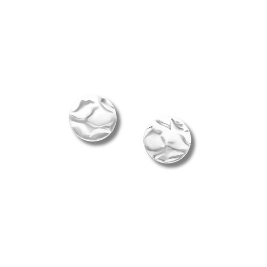 Sterling Silver Circular Push-Back Earrings