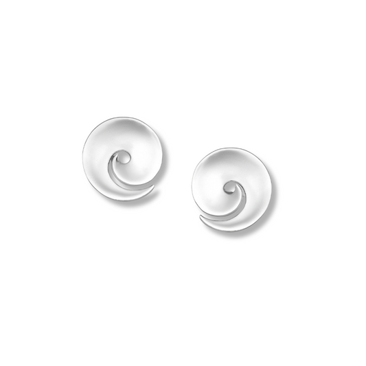 Sterling Silver Push-Back Shell Earrings