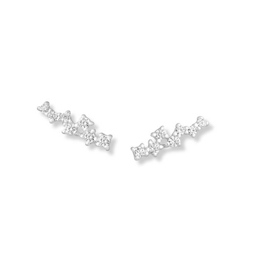 Sterling Silver Push-Back Constellation Earrings